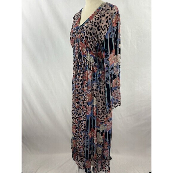 NWT Johnny Was Biya Ontar Beesley Maxi Dress Leopard Print Floral Brown Large - Picture 5 of 16